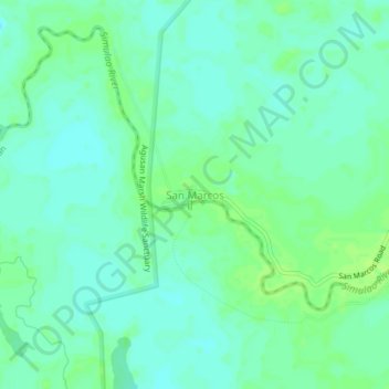 Topografisk karta San Marcos, höjd, relief