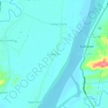 Topografisk karta Callao Sur, höjd, relief