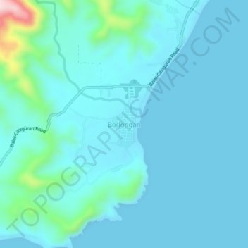 Topografisk karta Borlongan, höjd, relief