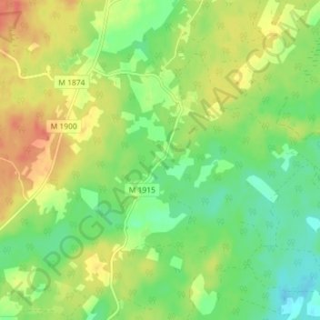 Topografisk karta Maglehult, höjd, relief