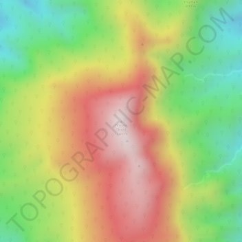 Topografisk karta Mount Oriod, höjd, relief