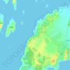 Topografisk karta Ölmanäs, höjd, relief