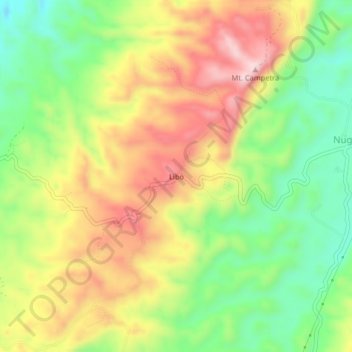 Topografisk karta Libo, höjd, relief
