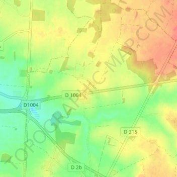 Topografisk karta Le Corbier, höjd, relief