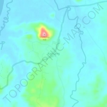 Topografisk karta Ransang, höjd, relief