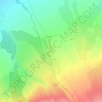 Topografisk karta Sebeș, höjd, relief