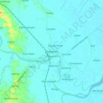 Topografisk karta Libmanan, höjd, relief