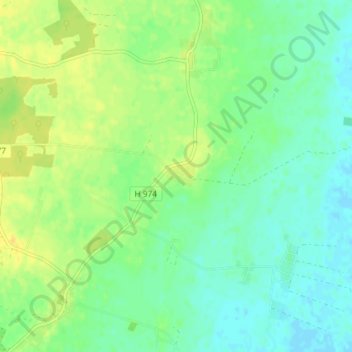 Topografisk karta Melösa, höjd, relief