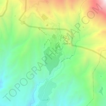 Topografisk karta Gazor khan, höjd, relief