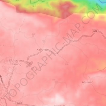 Topografisk karta Kilib, höjd, relief