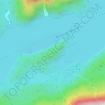 Topografisk karta 352, höjd, relief