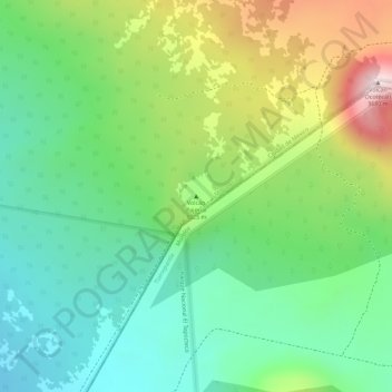 Topografisk karta Volcán Pajonal, höjd, relief