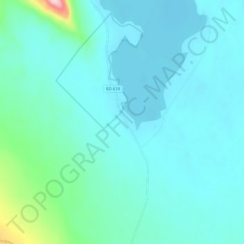 Topografisk karta Stenudden, höjd, relief