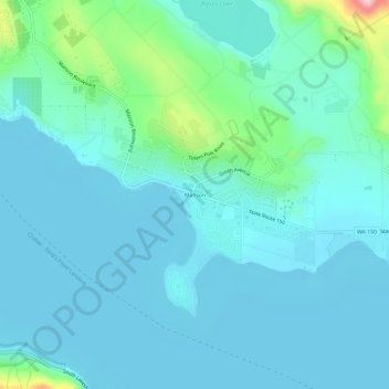 Topografisk karta Manson, höjd, relief