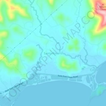 Topografisk karta Sto. Rosario, höjd, relief