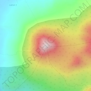 Topografisk karta Kalisungan, höjd, relief