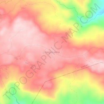 Topografisk karta Nagsinamo, höjd, relief