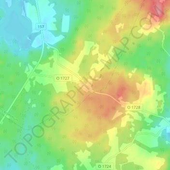 Topografisk karta Torsbo, höjd, relief