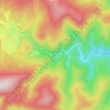 Topografisk karta Lilsbach, höjd, relief