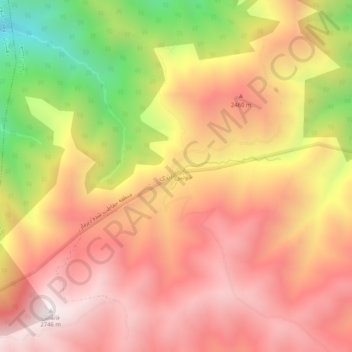 Topografisk karta Juqin, höjd, relief