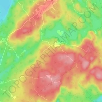Topografisk karta Örsbråten, höjd, relief