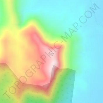 Topografisk karta Mount Millar, höjd, relief