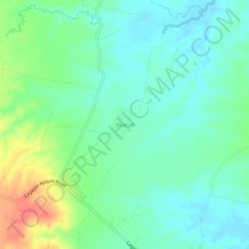 Topografisk karta Warat, höjd, relief