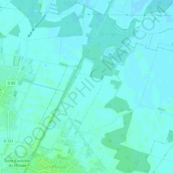 Topografisk karta Unterfeld, höjd, relief