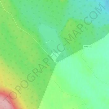 Topografisk karta Risträsk, höjd, relief