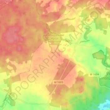 Topografisk karta Illstorp, höjd, relief