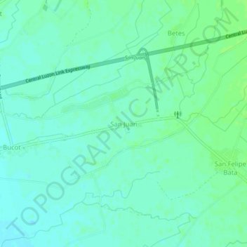 Topografisk karta San Juan, höjd, relief