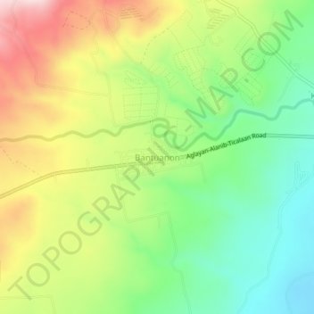 Topografisk karta Bantuanon, höjd, relief