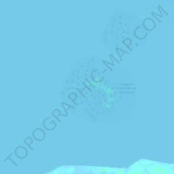 Topografisk karta Cabgan Island, höjd, relief