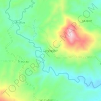 Topografisk karta Concepcion, höjd, relief