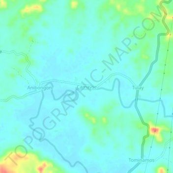 Topografisk karta Camayse, höjd, relief