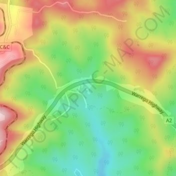 Topografisk karta Ballard, höjd, relief