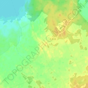 Topografisk karta Friel, höjd, relief