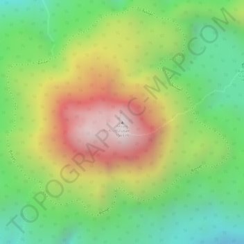 Topografisk karta Mount Bulusan, höjd, relief