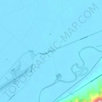 Topografisk karta Momona, höjd, relief