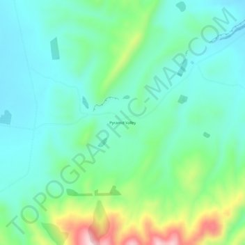 Topografisk karta Pyramid Valley, höjd, relief