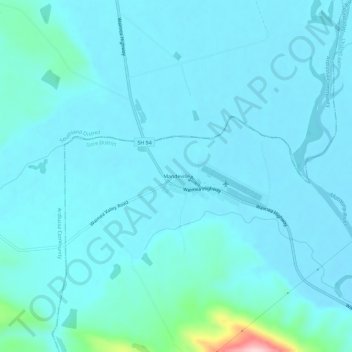 Topografisk karta Mandeville, höjd, relief