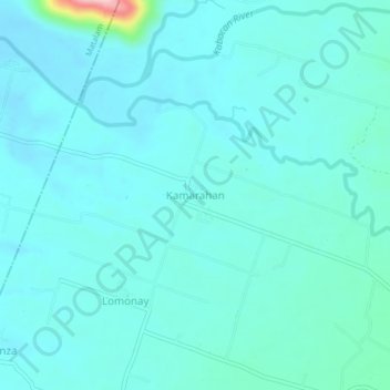 Topografisk karta Kamarahan, höjd, relief
