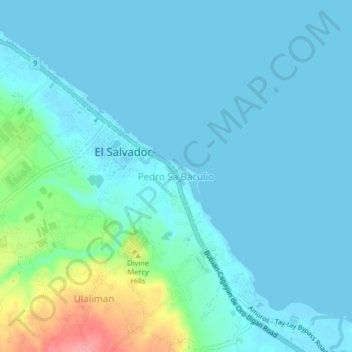 Topografisk karta Pedro Sa Baculio, höjd, relief