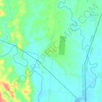 Topografisk karta Dummon, höjd, relief