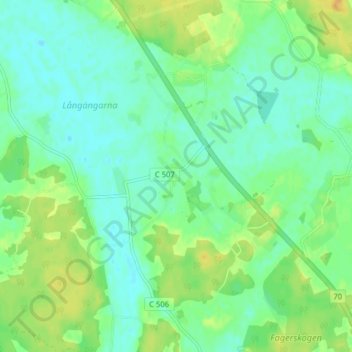 Topografisk karta Vårfru, höjd, relief