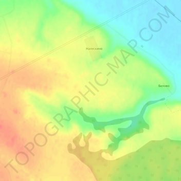 Topografisk karta East European Plain, höjd, relief