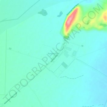 Topografisk karta Rotherham, höjd, relief