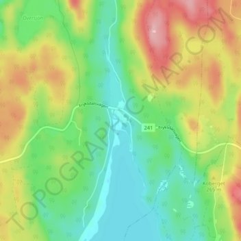 Topografisk karta Annefors, höjd, relief