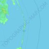 Topografisk karta Outer Banks, höjd, relief