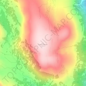 Topografisk karta Ramundberget, höjd, relief